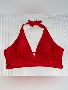 Red halter swimsuit top - Size: 2XL